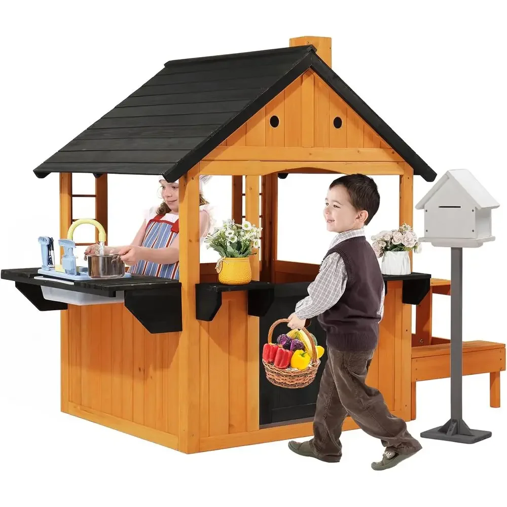 MOR Kids Outdoor Playhouse wit - Kids Outdoor Sink 评论和价格
